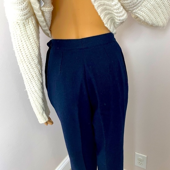 Vintage High-Waisted Wool Trousers – Size 9/10 - Picture 6 of 13